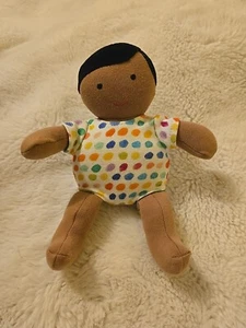 Lovevery Baby Doll Organic Cotton Plush Black Hair Tan Skin Montessori 8” - Picture 1 of 4