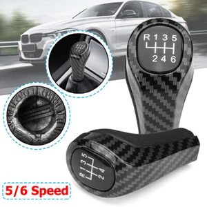 5/6 Speed Carbon Fiber Manual Gear Stick Shift Knob For BMW E81 E90 E60 E63 E84 - Picture 1 of 9