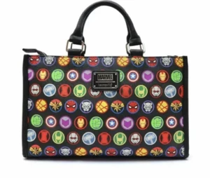 Loungefly Hand Bag Avengers Marvel Icon All Over Print Bag Handbag Comics NEW! - Picture 1 of 4