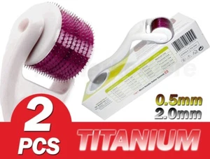2x TMT White Derma Micro Skin Roller Kit (0.5-2.0mm) Beard, Hair Growth, Scars - Picture 1 of 4