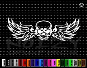 Calcomanía de vinilo de 24" Skull #18 4x4 American Redneck Wings muscle car ventana - Imagen 1 de 1