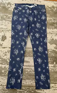 Pantalones de mezclilla Johnnie B MINI BODEN azul marino púrpura blanco estampado de flores talla 30 regular - Imagen 1 de 4