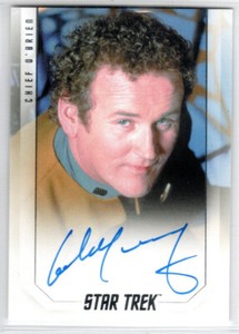 STAR TREK INFLEXIONS BRIDGE CREW COLM MEANEY CHIEF MILES O'BRIEN DS9 AUTOGRAPH