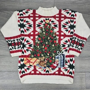 1998 Tiara International Ugly Christmas Holiday Sweater Size Large 83437 *READ* - Picture 1 of 11