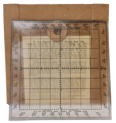 DOUGLAS Combined Protractor And Parallel Rule Measuring Vintage  - Image 1 of 4