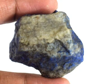223,70 ct natürlicher Lapislazuli Gold Pyrit Flocken 39 x 34 mm Edelstein grob - Bild 1 von 5
