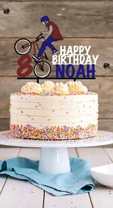 BMX/Bicicleta de Acrobacias Temática CUALQUIER COLOR Personalizada PLÁSTICO Decoración de Pasteles - Imagen 1 de 4
