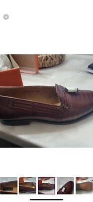 Thom McAn Footwear Brown Leather & Leather Sole Men’s Dress Shoes 10 - Изображение 1 из 4