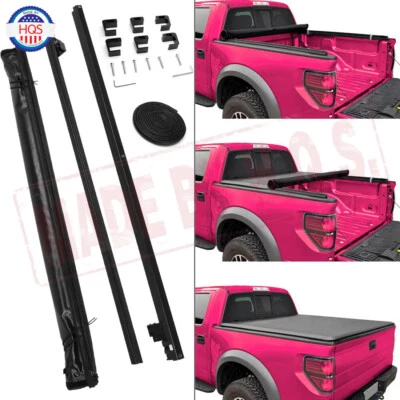 6ft (72") Lock Soft Roll Up Tonneau Cover Short Bed For 2005-2015 Toyota Tacoma Foto 1 de 4