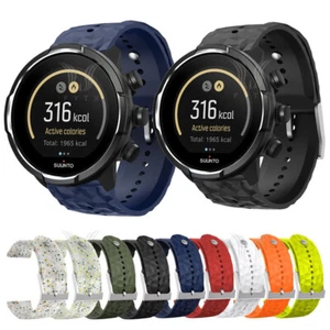 Cinturino sportivo in silicone per SUUNTO 9/9 Baro 7 D5 Spartan Sport - Foto 1 di 39