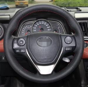 For Toyota RAV4 2013 2014 2015 2016 2017 2018 Hand Sewing Steering Wheel Cover - Picture 1 of 10