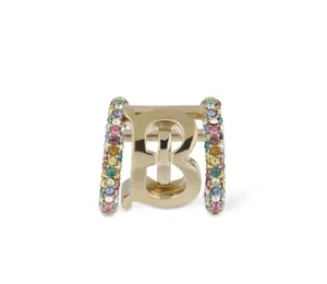 BURBERRY TB MONOGRAMA LOGO PAVÉ PENDIENTES HECHO EN ITALIA 8071267 - Imagen 1 de 4