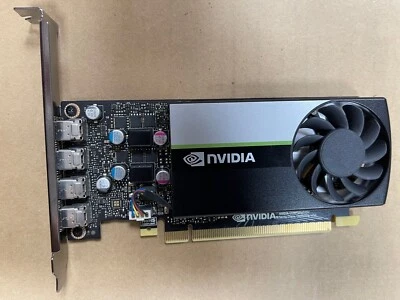 NVidia Quadro T1000 4GB GDDR6 HP Scheda Video PCI EX mai usata 4X Mini DP NUOVA - Immagine 1 di 4