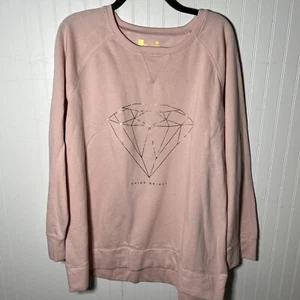 Xersion Sweater Womens 1X Pink Sweatshirt Shine Bright NWT - Picture 1 of 12