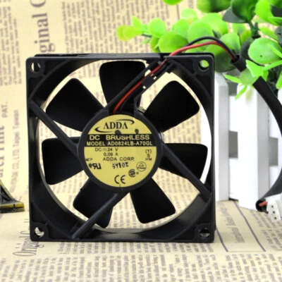 ADDA AD0824LB-A70GL 8025 8CM 24V 0.09A 2-wire Inverter Cooling Fan - Image 1 of 4