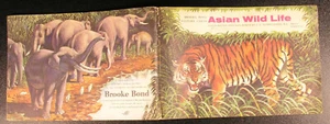 ASIAN WILDLIFE USED EMPTY TABBED BROOKE BOND PG TIPS TEA CARD VINTAGE ALBUM - Picture 1 of 19