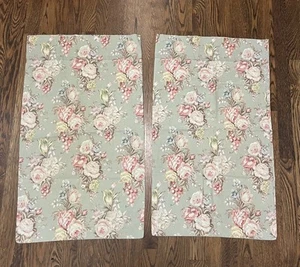 Juego de 2 fundas de almohada estándar 100 % algodón rosas de cabaña Ralph Lauren Charlotte - Imagen 1 de 4