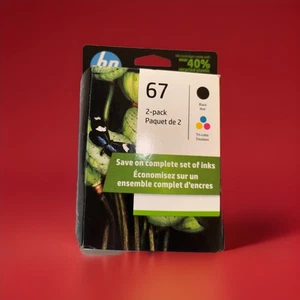 HP 67 2-pack Black/Tri-color Original Ink Cartridges, 3YP29AN#140 Printer 2023 - Picture 1 of 17