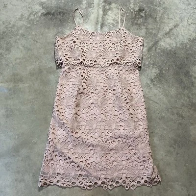 Vestido vaina Nanette Lepore Bella Donna melocotón con tiras de encaje para mujer talla 14 Foto 1 de 4