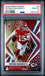 Patrick Mahomes 2020 Panini Phoenix Fire Burst PSA 10 Gem Mint Color Match!! - Bild 1 von 2