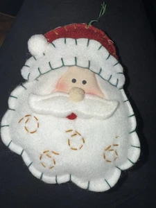 Vintage Santa Claus Soft Felt Hand Stitched Christmas Ornament - Picture 1 of 2
