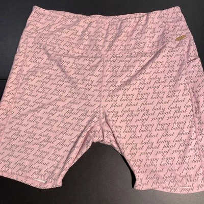 Baby Phat Pink Shorts Size 3x Stretchy Biker Side Pockets Light Weight - Image 1 of 4