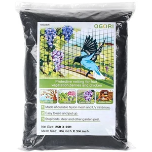 25' x 25' Bird Netting Heavy Duty Nylon 3/4" Mesh Garden Netting Protect Frui... - Picture 1 of 6