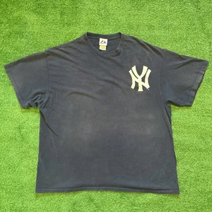 Majestic New York Yankees Mickey Mantle Jersey Shirt Men’s 2XL Blue #7 - Picture 1 of 8