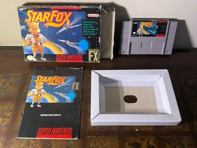 Star Fox (Super Nintendo SNES, 1993) Complete CIB - Tested - Image 1 of 4