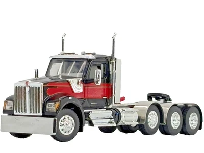 1/64 DCP BLACK/RED KENWORTH W990 TRI AXLE - Image 1 of 4