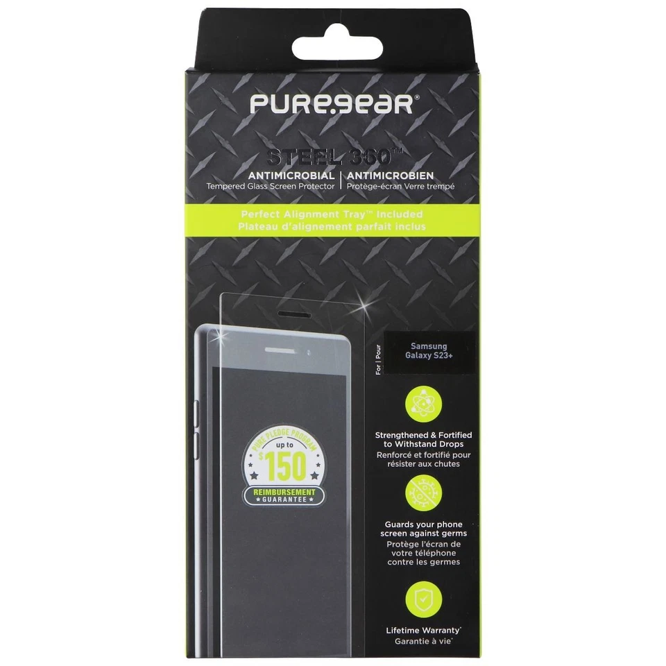 PureGear Steel 360 Tempered Glass Protector for Samsung Galaxy (S23+) - Clear - Image 1 of 1