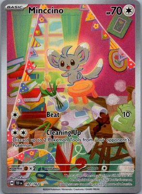 Minccino Illustration Rare SV05: Temporal Forces 182/162 {{NM}} - Image 1 of 2