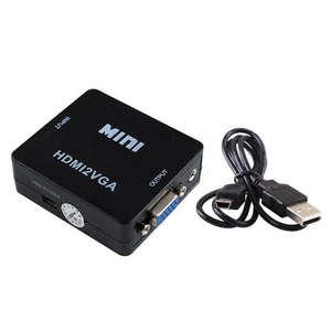 New HDMI To VGA Adapter Converter Video Graphics Array For 1080p Video Converter - Photo 1/7