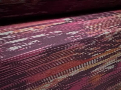 THE FABRIC MERCHANT Tessuto jersey spandex elasticizzato crepe subacquea, al metro - stampa astratta - viola