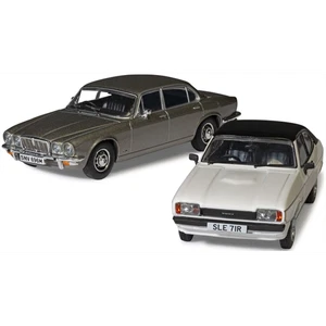 Corgi Maßstab 1:43 Ford Capri Mk2 2.0S Diamond White Jaguar XJ6 Serie 2 silber - Bild 1 von 1