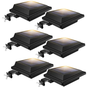 6Pcs 40LED Solar Light Outdoor Security Yard Wall Lamp Gutter Fence Pathway Lamp - Picture 1 of 11