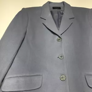 David N. Petites Blazer Jacket Womens Size Est. Medium** Light Blue 3 Button - Picture 1 of 12