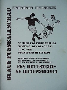 Programm 1996/97 FSV Hettstedt - Braunsbedra - Picture 1 of 1
