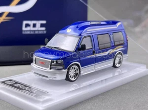 GOC 1:64 Scale Blue GMC Savana Cutaway Van MPV RV Diecast Metal Car Model - Picture 1 of 10