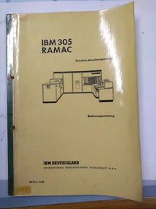 IBM Historischer Festplatten Computer IBM 305 RAMAC Bedienungsanleitung 1959 - Bild 1 von 7