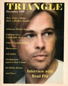 TRIANGLE Magazine Dec. 1999 Interview with Brad Pitt LGBTQ Oklahoma Kansas Clubs - Picture 1 of 1