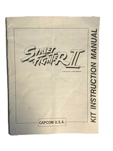 Street Fighter II 1990 Videojuego Arcade Kit Manual de Instrucciones-Juegos-Venta - Imagen 1 de 8