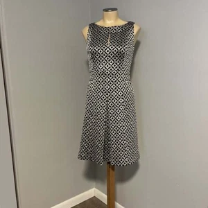 Lauren Ralph Lauren ~ Bootsausschnitt marineblau & gold Cocktail Party KLEID Gr. 2 - Bild 1 von 5