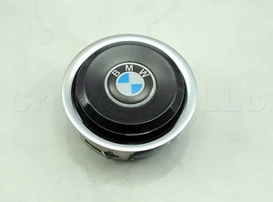 Nardi Steering Wheel Horn Button - Classic - Black with Chrome Trim and BMW Logo - Picture 1 of 1