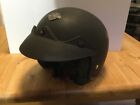 Harley Davidson Dolomite Helmet.Size M.Flat Black with Peak & Guard Dogs Goggles
