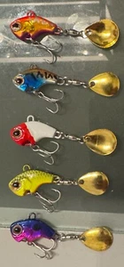 5 pack Pike perch Fishing Spin Tail Jig Lures Multiple Colours 9g - Picture 1 of 6