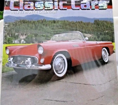 Calendario Coches Clásicos 2018 12 Meses 12" X 12" Mustang Chev Ford Buick Pontiac Foto 1 de 2