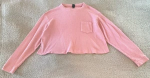 Wild Fable Damen rosa Oversize Langarm Cop Top Gr. S - Bild 1 von 8