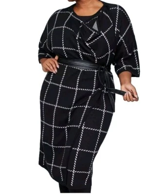 Niña Con Curvas X Lane Bryant Poncho Envolvente Suéter Chaqueta Longline L XL 1X 14/20 Foto 1 de 4