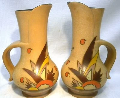 ART DECO BRENTLEIGH WARE JUG / VASE X 2 - Image 1 of 3